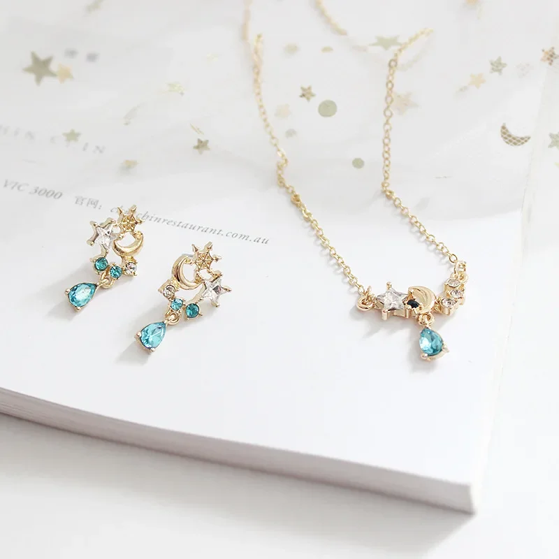 16 Styles Japanese Luna Cat Pendant Angle Wing Key Wand Star Moon Necklace Cartoon Animal Fox Choker Necklaces
