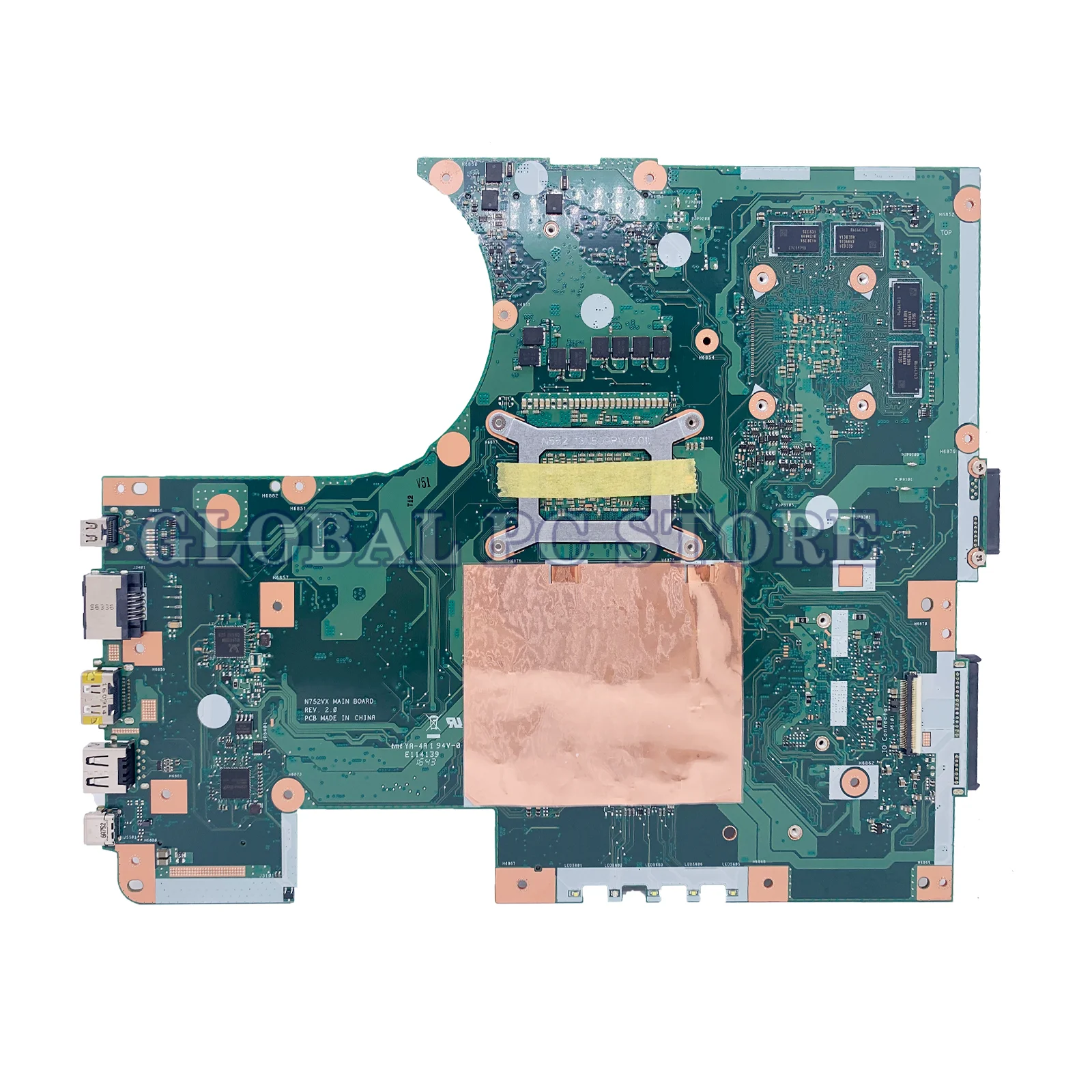 KEFU N752 For ASUS Vivobook Pro N752VX N752V N752VW Laptop Motherboard Mainboard I5-6300HQ I7-6700HQ CPU GTX950M 100% Test