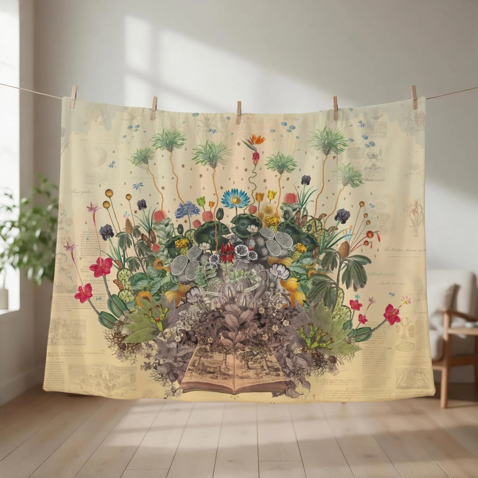 FANTASTIC BOTANICAL Throw Blanket Comforter Soft Fashion Sofas Travel Blankets