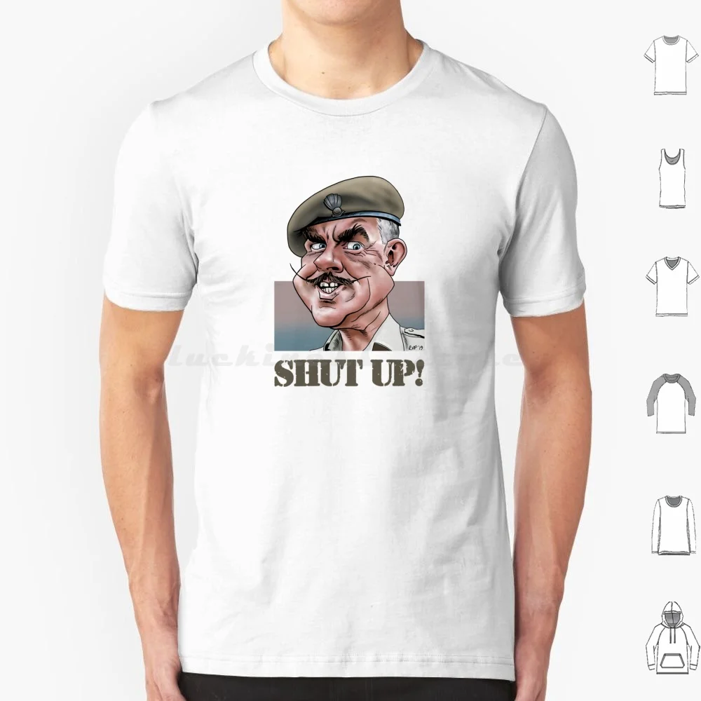 Sergeant Major Williams / Windsor Davies T Shirt Cotton Men Women DIY Print Windsor Davies Sergeant Major Williams It Aint Half