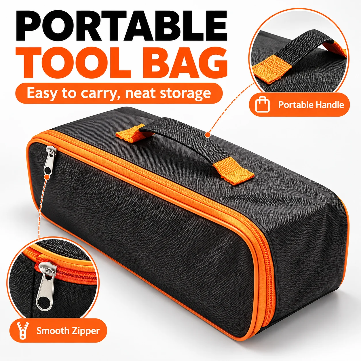 Portable Vehicle Trunk Organizer Storage Box Vacuum Cleaner Toolkit Bag Stowing Tidying Case Automotive Cargo Accessories