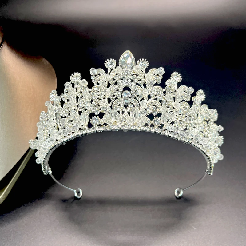 

1pc Luxury Bridal Hair Accessories Luxury Water Diamond Tiaras for Banquet Ceremonies Birthday Gifts Wedding Women Jewelry Crown