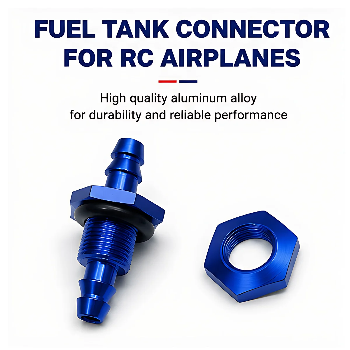 XAERO 4.5x23mm Metal Fuel Line Connector for RC Airplane Fixed Wing Fuel Tank