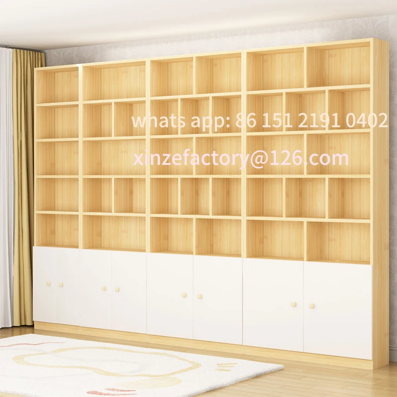 

Customizable Solid Wood Bookcase Student Solid Wood Bookshelf Children's Storage Cabinet
