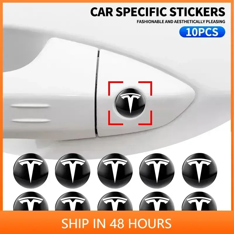 5pcs Car Door Keyhole Sticker Lock Protector Anti-blocking Decal For Tesla Model 3 Model S Model X ModelY Roadster Bonina Coil