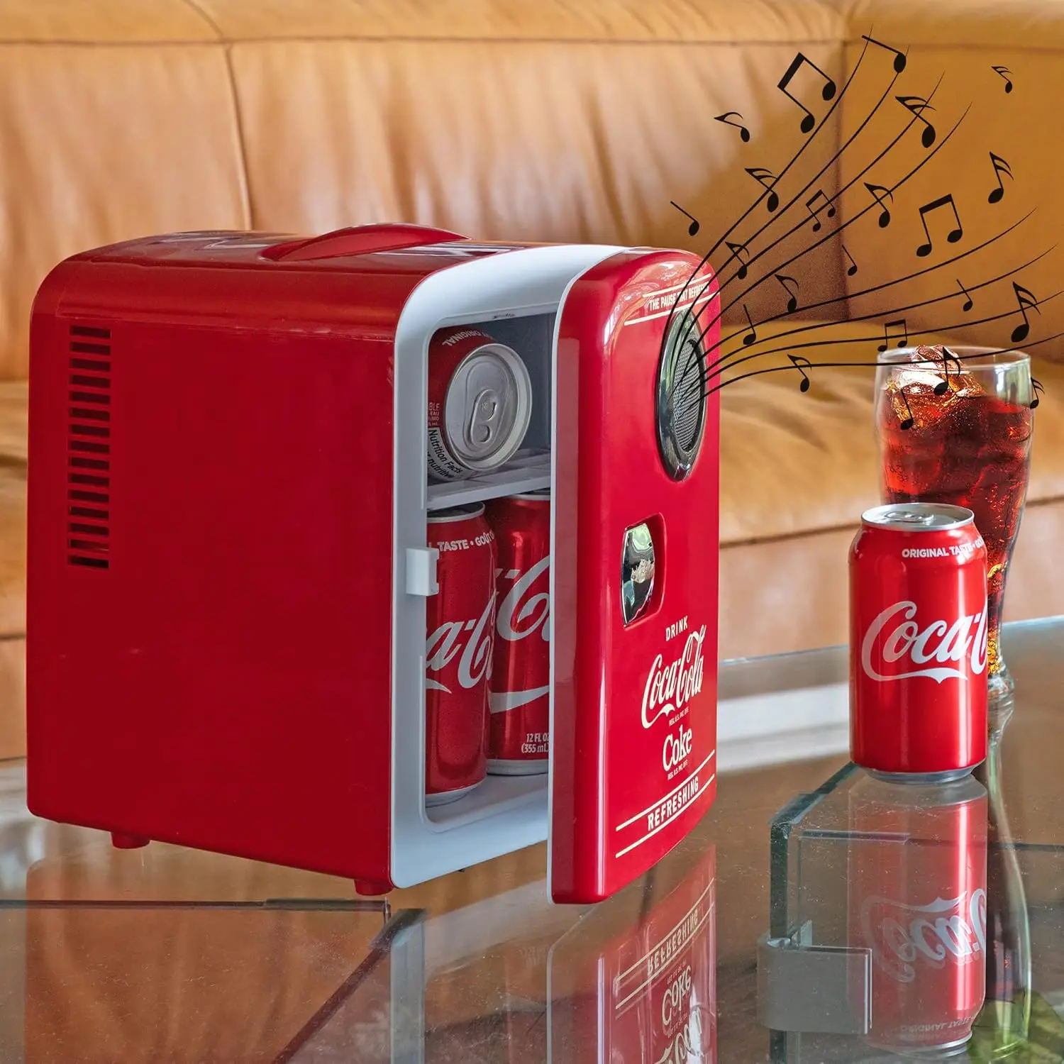 KWC4-BT Compact Refrigerator, Red/White - view 2