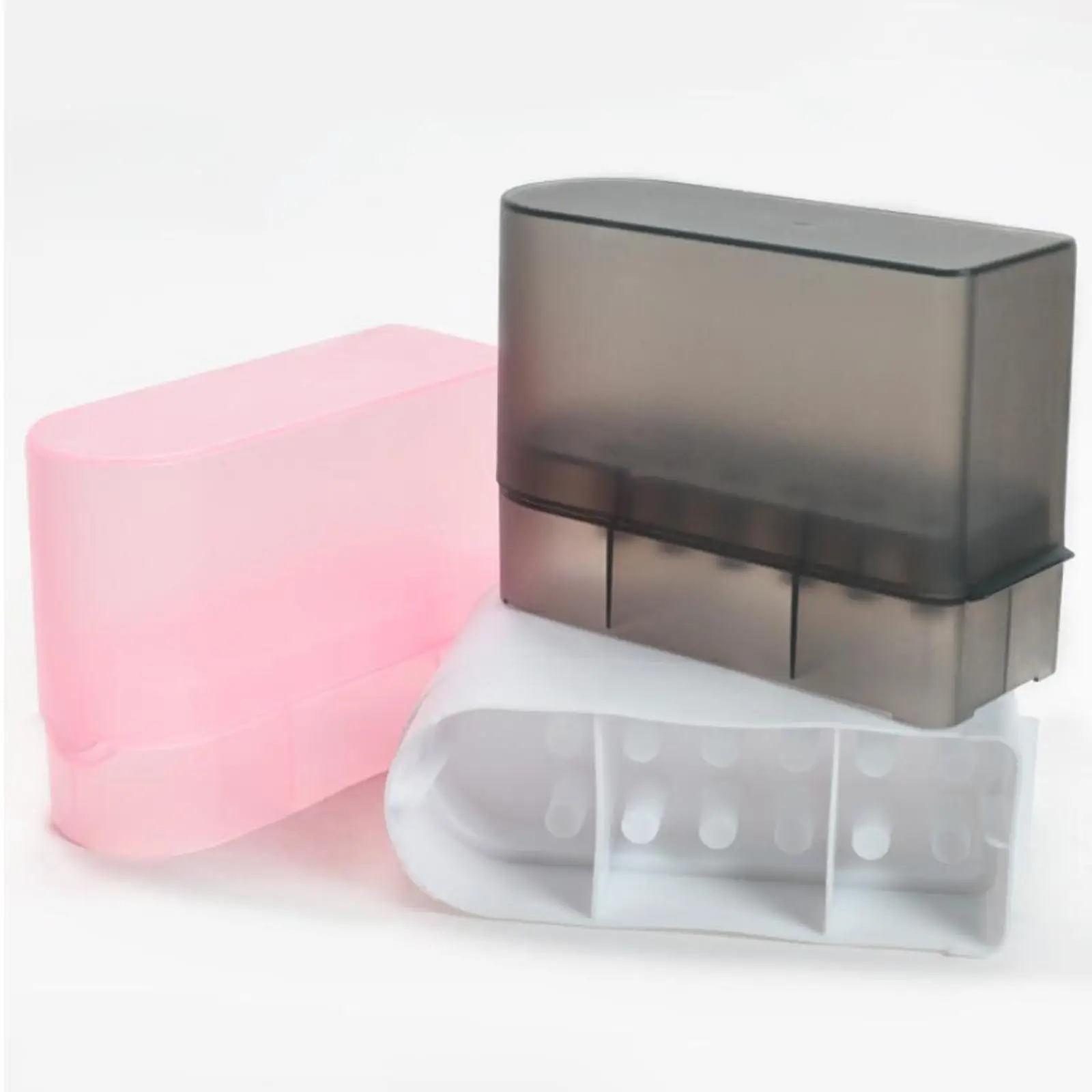 أداة مانيكير حامل لقم الأظافر 12 فتحة صندوق تخزين PP البلاستيك المنظم رف لمعدات الأظافر والمنتجات الفنية #6