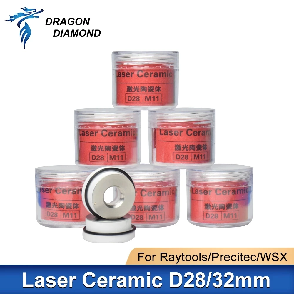 

Laser Ceramic Ring Laser Nozzles Holder 28/32mm For Raytools WSX Precitec HSG HANS DNE Fiber Laser Cutting Head