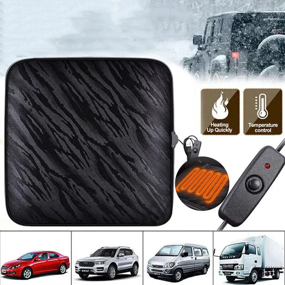 Universal USB Car Seat Pad Cushion Cover Electric Heating Heater Warm Xmas Gifts