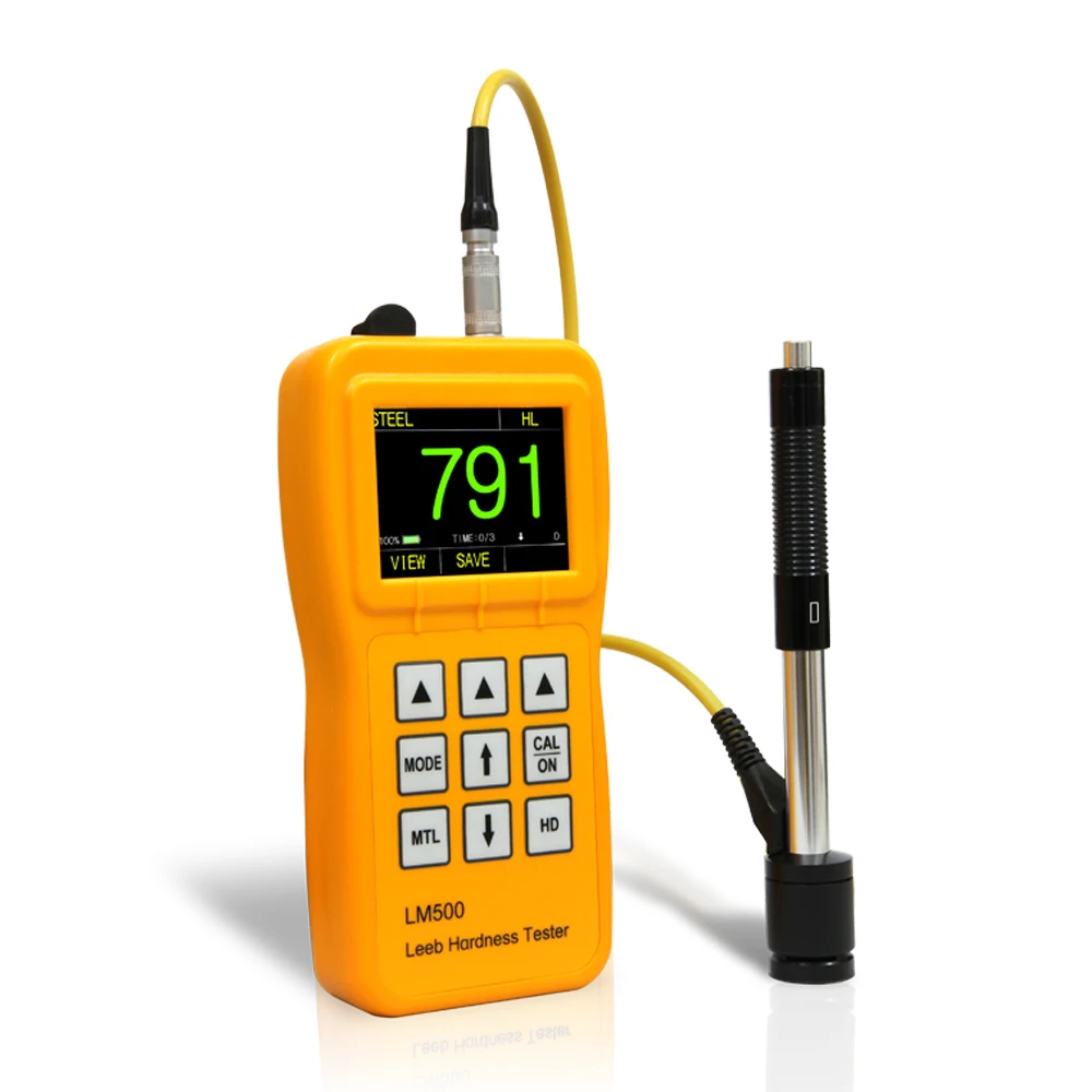 YUSHI LM500 Digital Portable Rebound Metal Hardness Testing Durometer Leeb Hardness Tester With D Impact Device Hardness Block