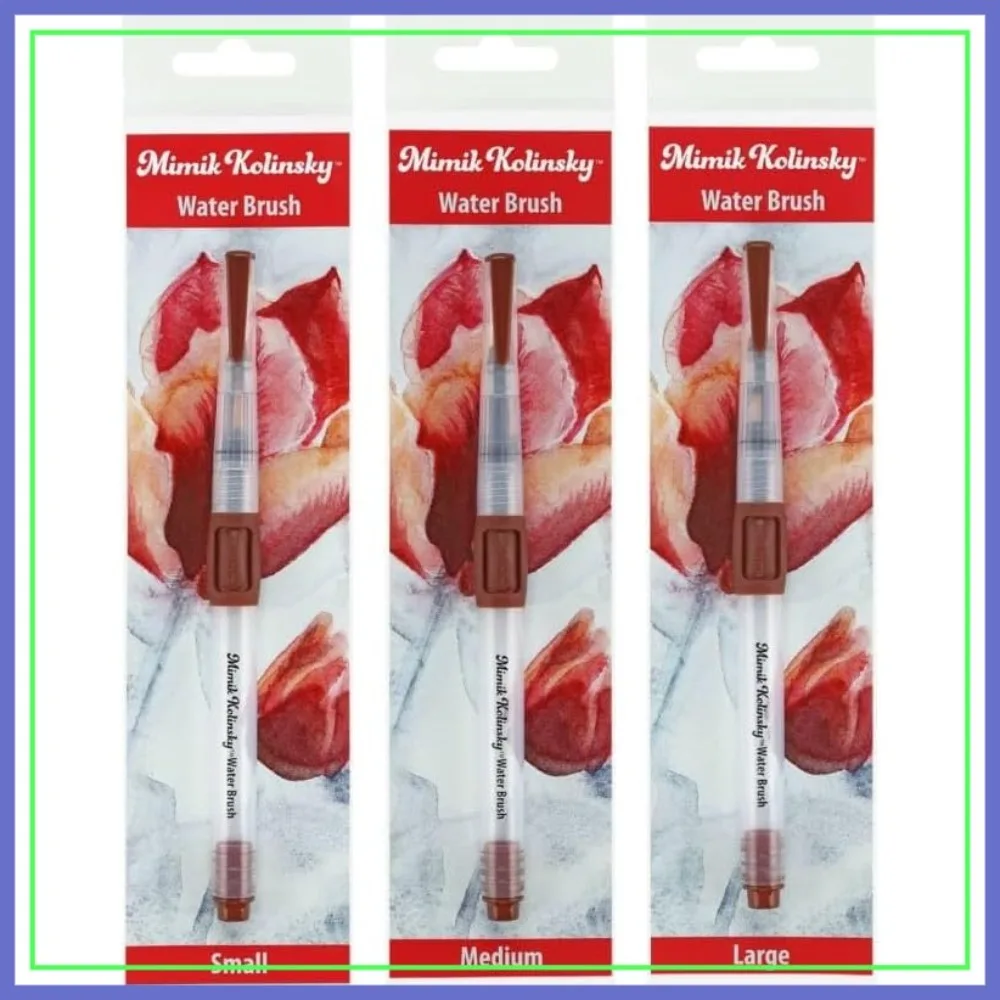 

Synthetic Watercolor Brush Set, 3 Pack, 3/4/5mm Round Tips, Clear Reservoir
