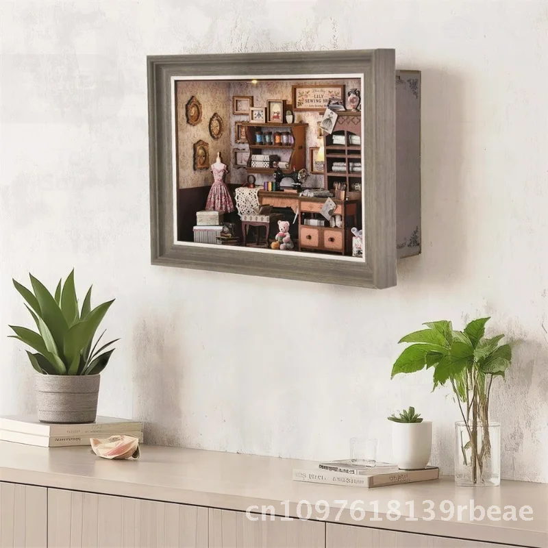 جديد 2025 لتقوم بها بنفسك ماكينة خياطة مصغرة نموذج استوديو تجميعها يدويا بناء الالعاب العملاقة هدية الإبداعية للأعمار 14 + المواد الخشبية #5