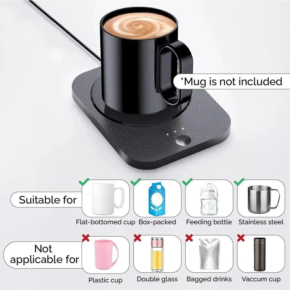 1/2pc The New Smart Thermostatic Coaster 55 Degrees Heated Milk Coffee Warm Cup Event Creative Gift Thermos Coaster