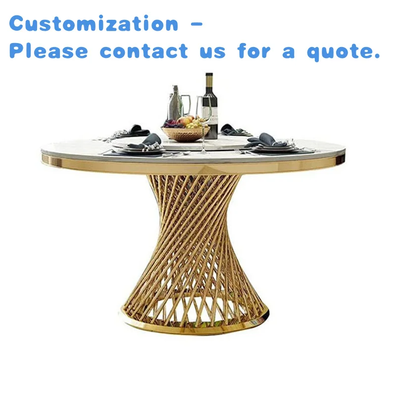 custom.Modern Golden Wedding Dining Table Set Living Room  Hotel Event Party Kitchen Restaurant Banquet Table