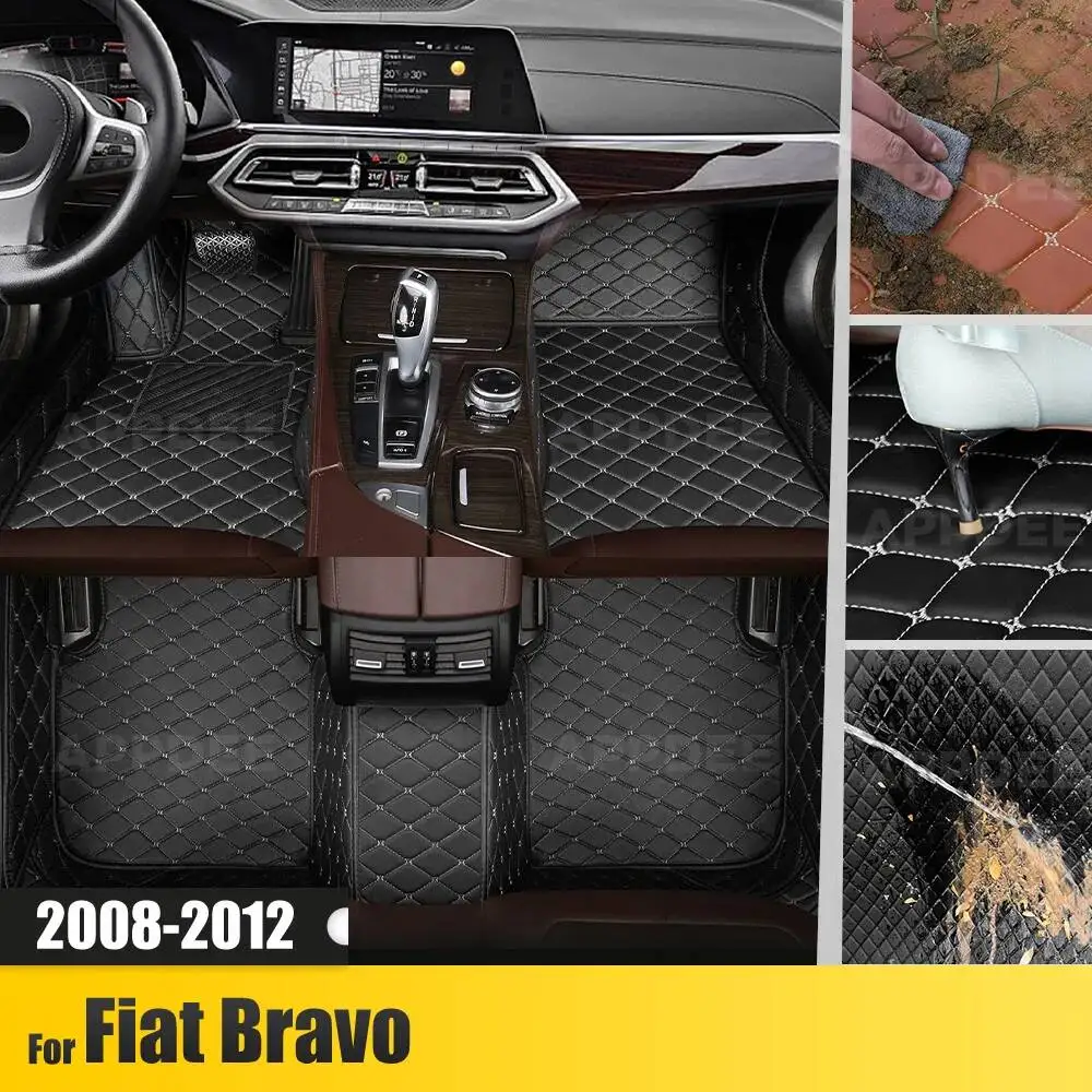 

APPDEE для Fiat Bravo 2008 2009 2010 2011 2012, изготовленные на заказ автомобильные подушечки для ног, автомобильный ковер, аксессуары для интерьера