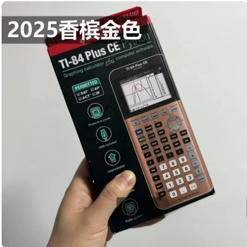 Instruments TI-84 Plus CE Color Graphing Calculator – Rose Gold (Metallic), Approved for PSAT, SAT, ACTGoods in stock