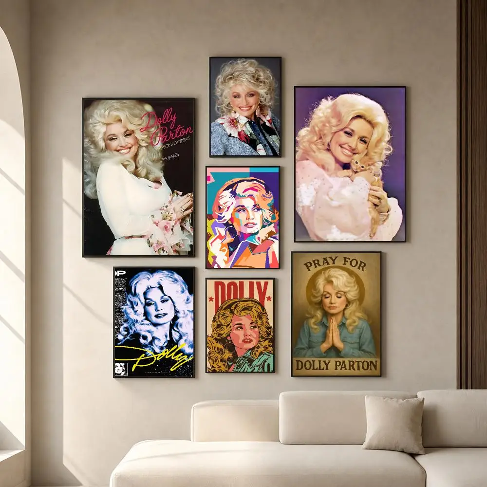 Singer D-Dolly Parton Poster PP Self-Adhesive Removable HD Waterproof Wall art Suitable Bedrooms Living Rooms Gifts