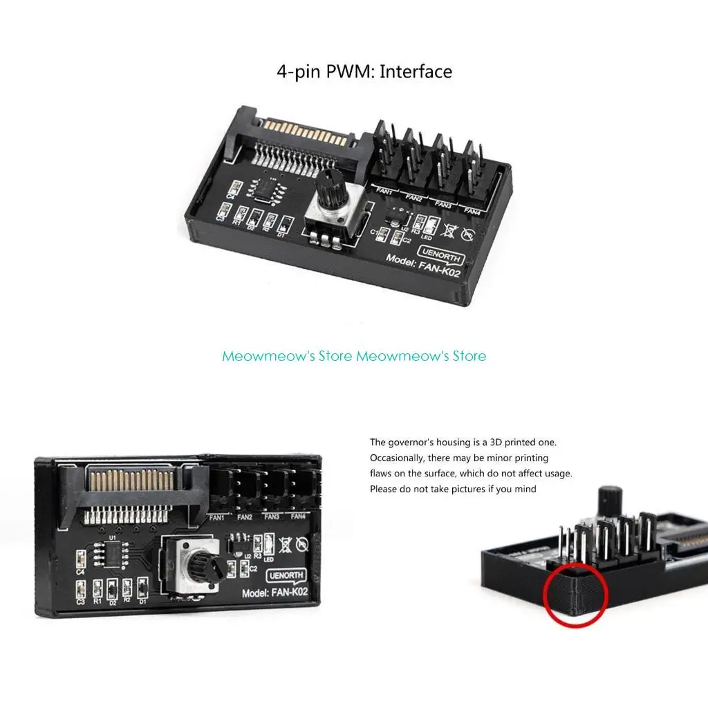

W91A 4-портовый ШИМ-контроллер скорости вращения вентилятора 4-контактный регулятор скорости вентилятора для системы охлаждения