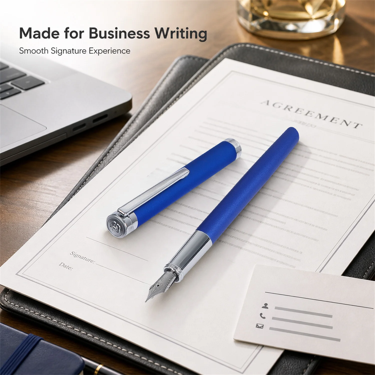 Hero 8203 Fountain Pen 0.5mm Iridium Fine Nib Metal Matte Pen 4-Pack Value Set for Students Office Business Gift Stationery