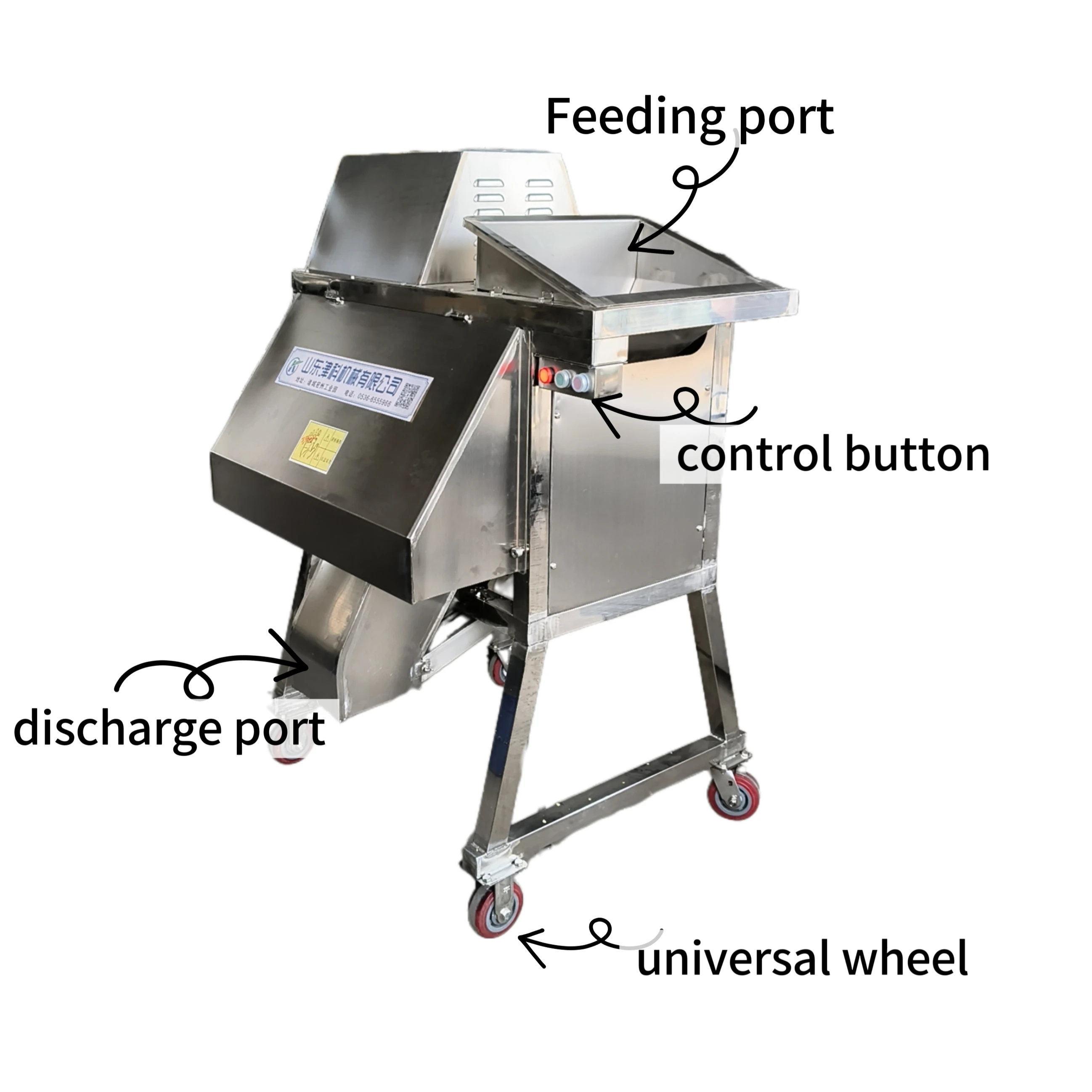 Plantaardige kubusvormige snijmachine voor aardappelen, tomaten, uien, efficiënte snijder