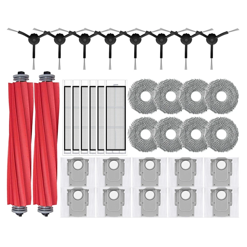 Dla Roborock Q Revo / P10 A7400RR odkurzacz Robot odkurzacz główne boczne szczotki filtr Hepa ścierka do mopa woreczek pyłowy części zestaw akcesoriów