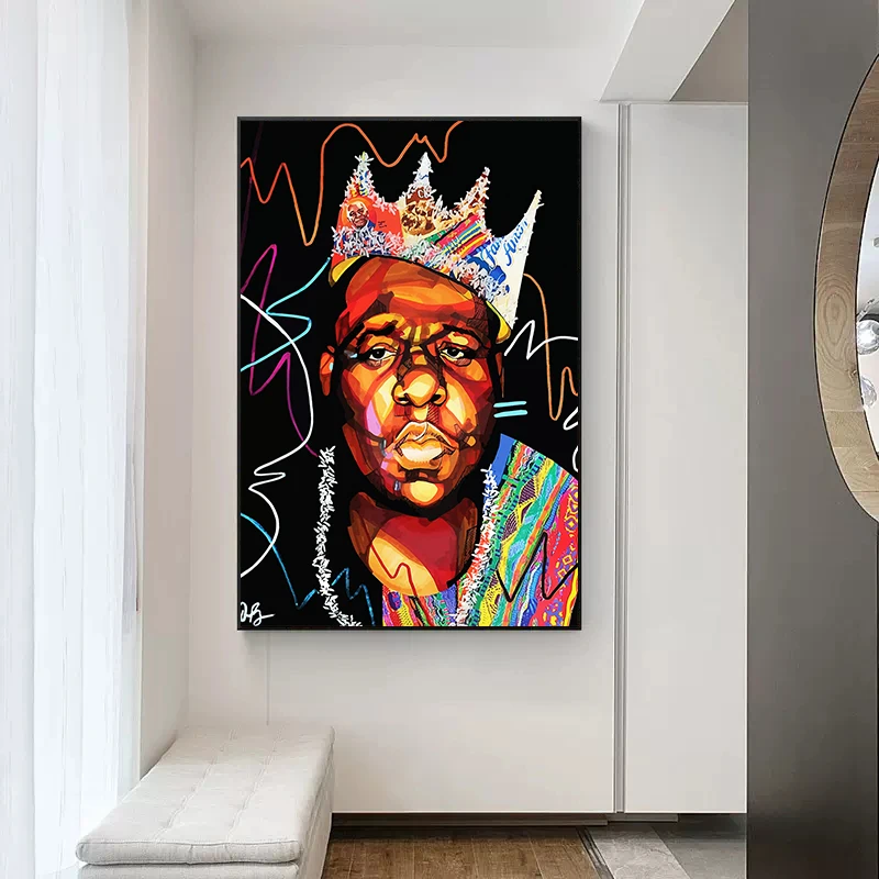 Freddie Mercury 2PAC Tupac Biggie Street Pop Art Graffiti Hip Hop Singers Rockstar Canvas Painting Wall Art For Room Home Decor