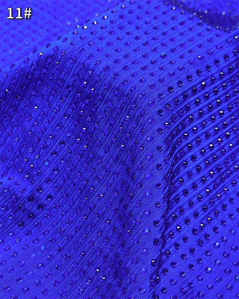 

Luxury High Quality African Mesh Lace Fabric with Heavy Embroidery And Stones for Party Dress Sewing