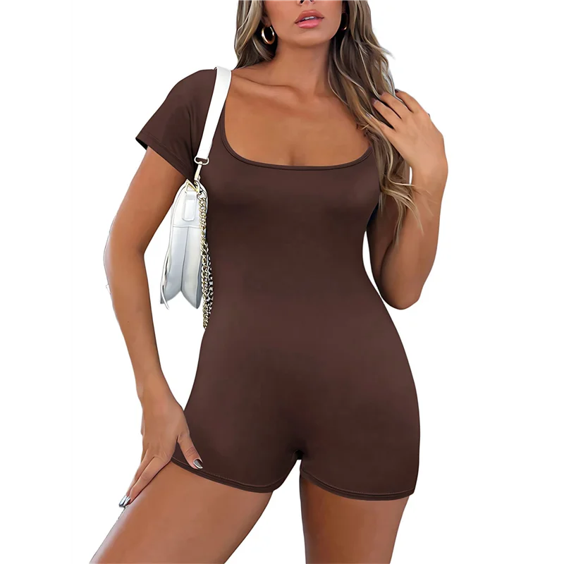 Dames jumpsuits shorts rompertjes workout bodysuits yoga zomermode vakantie outfits 2025