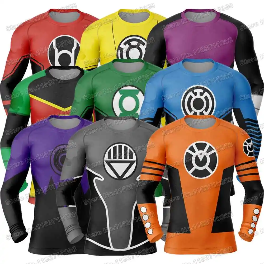 10th Anime Cartoon Rash Guards Surfing Jersey Beach Trousers Swimwear Diving Gym Long sleeves MMA BJJ Men Jiu Jitsu Fitness Sets