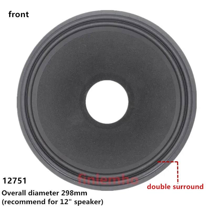 1PC Speaker Woofer Paper Cone 298mm M Shape Cloth Surround Repair Kit Voice Coil 76mm For Home Theater Studio DIY System