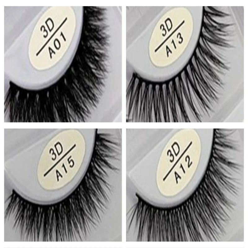 5 paia di ciglia finte in fibra sintetica 3D naturalmente lunghe e snelle adatte per il trucco naturale quotidiano delle ciglia