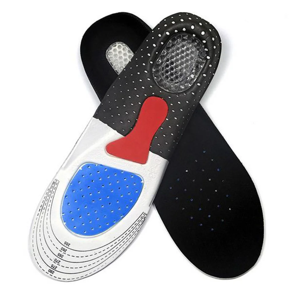 

Anti-Odor Gel Insoles 41-45 Size Ultra-Thin Absorption Shockproof Insoles For Sports Running Hiking Work Shoes Foot Care