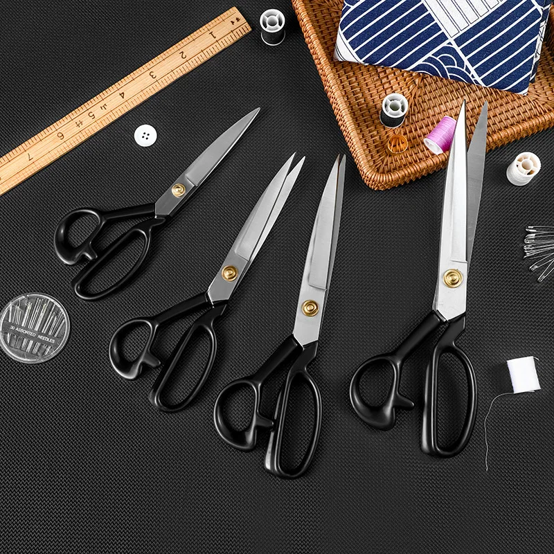 8/10 Inch Professional Stainless Steel Tailor Scissors Heavy Duty Fabric Sewing Scissors Durable Garment Cutting Scissors