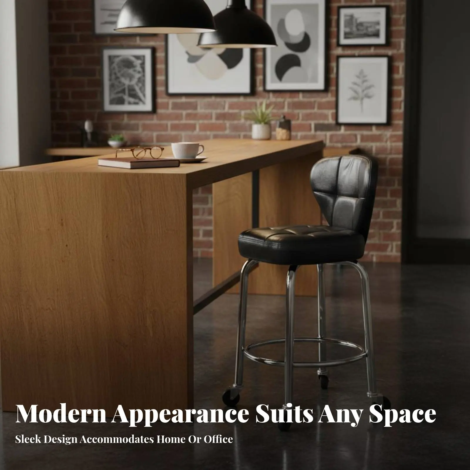 キャスター付きアームレスチェア-アームレスローリングチェア-学生、会社員向けの多目的人間工学に基づいたサポートレスト