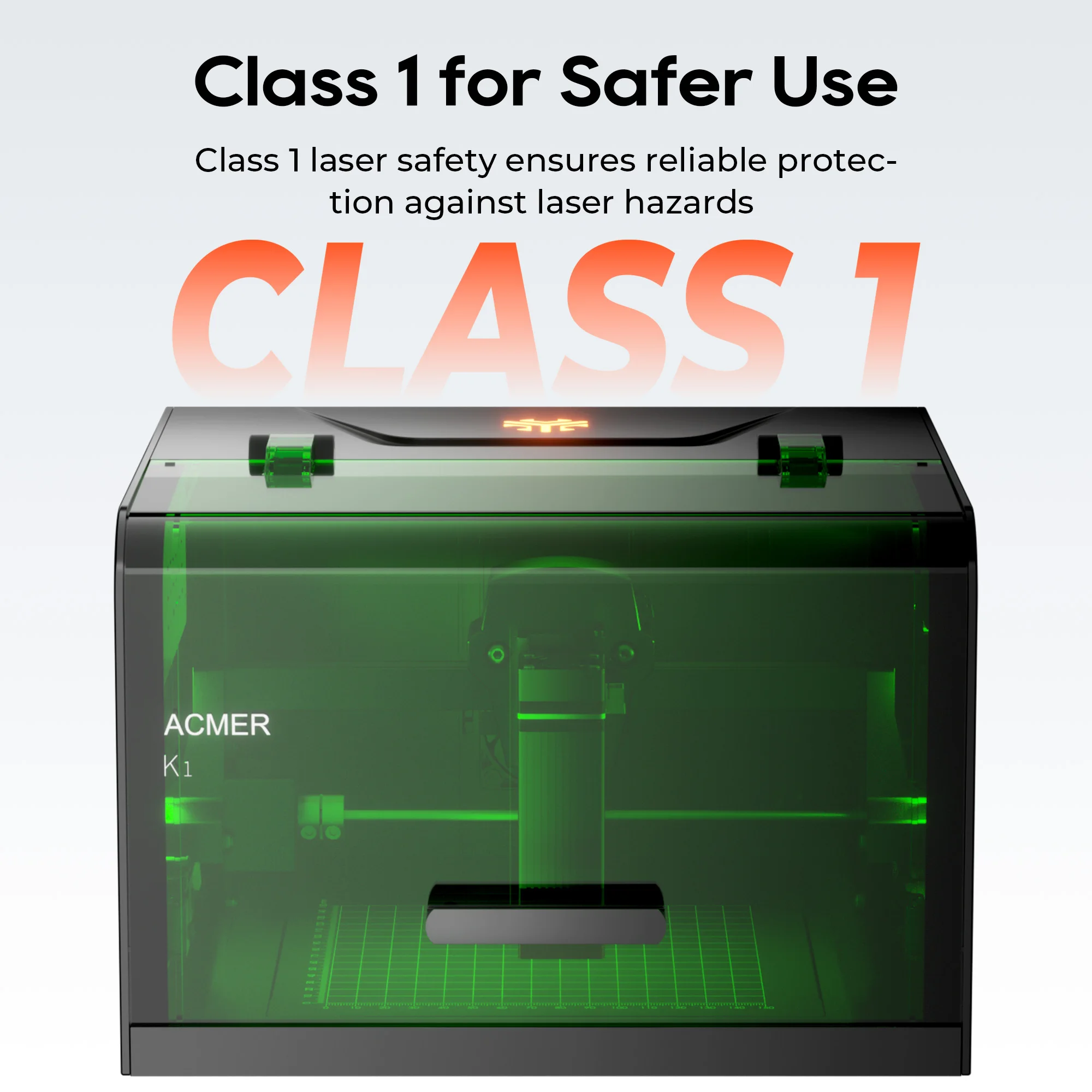 ACMER K1 0.01mm Sealed Laser Engraving Machine Easy Operate Excellent Security High Precision For Hobbyists And Professionals