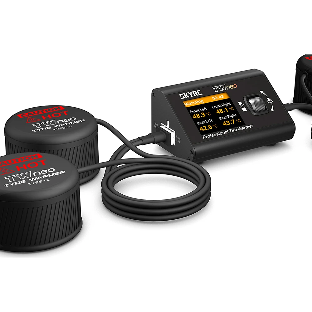 SkyRC TWneo RC Tire Warmer Heater 20–80℃ Independent 4-Wheel Temperature Control APP Control for 1/8 & 1/10 RC Road Car Racing