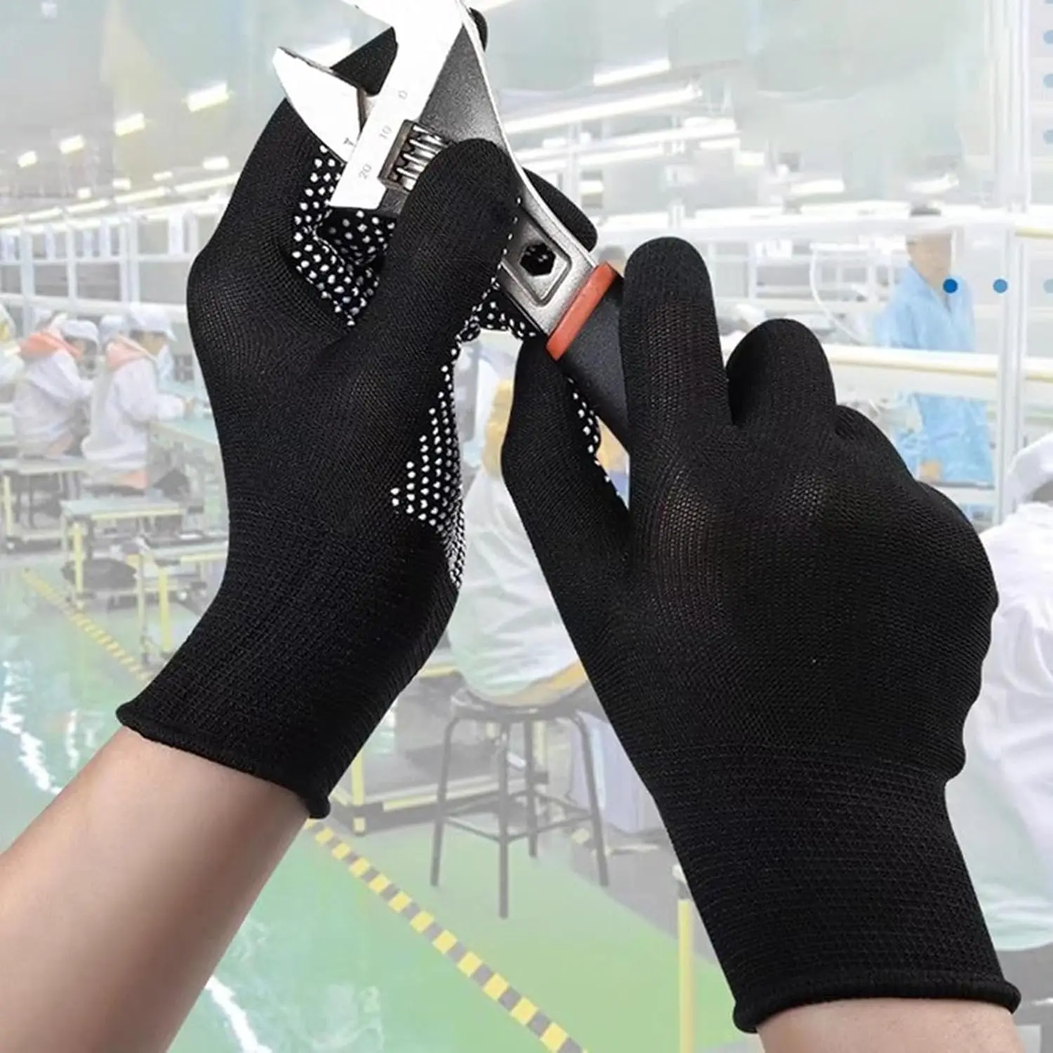 Rękawice dotykowe antypoślizgowe dla kobiet i mężczyzn, nylonowe, oddychające, bez palców, do aktywności na świeżym powietrzu, jazdy konnej, sportu, fitnessu, jazdy na rowerze, prac w ogrodzie.