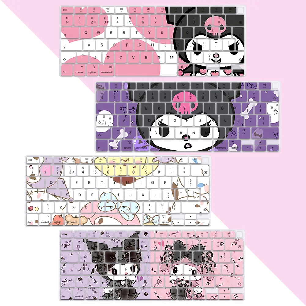 

Purple Kuromis EU Layout Color Print Soft Silicone Keyboard Cover For Macbook 2020 Air A2179 A2337