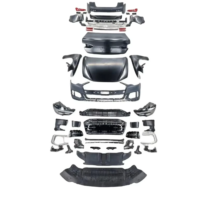 

STLF PP Plastic A6 2023 Conversion Car Bumpers Headlight Bodykit for Audis A6 C7 2013-2018 2019 Upgrade to C8 PA Body Kit