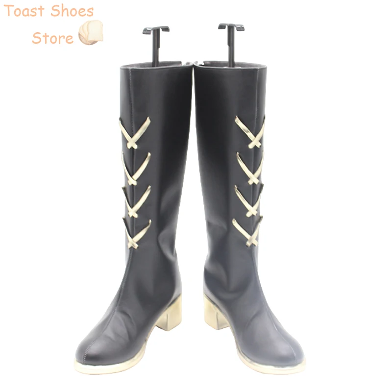 Ensemble Stars Couro PU Cosplay Sapatos, Amagi Hiiro, Sapatos Shiratori Aira, Botas de Carnaval de Halloween, Costume Prop, Jogo