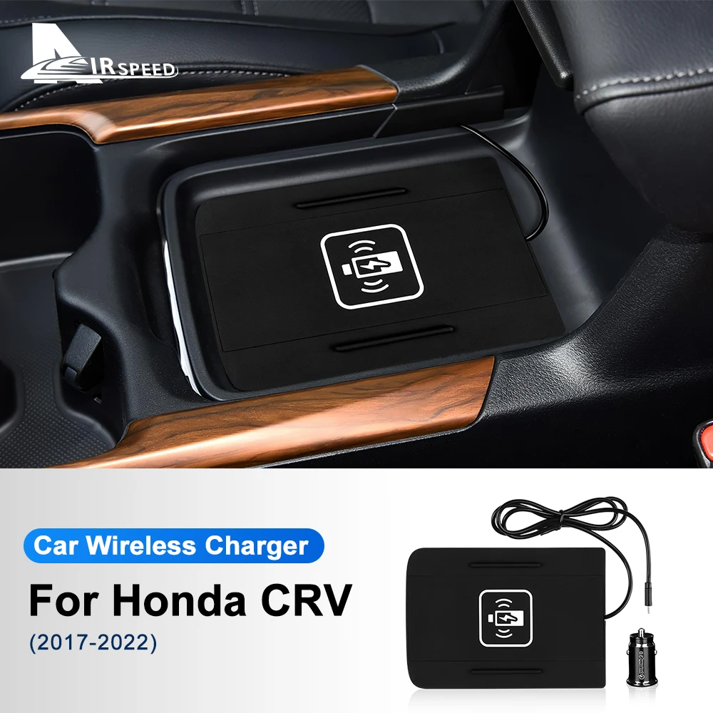 Car Wireless Charger For Honda CRV 2017 2018 2019 2020 2021 2022 Phone Charging Board RHD LHD Central Control Phone Holder