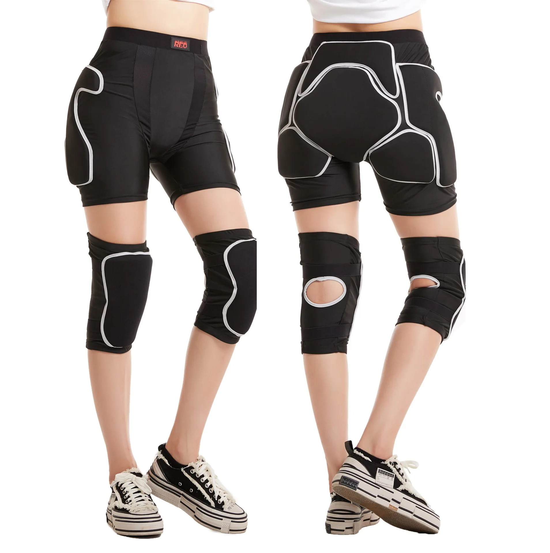 Men's Women's Flexible Skiing Roller Skating Ice Skating Professional Protection Thick Breathable Windproof Anti-Fall Waist Pads