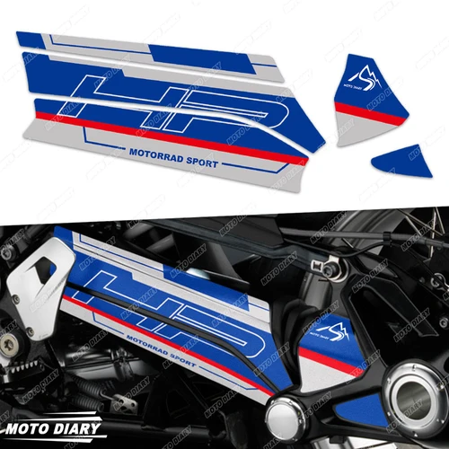 Imagen 2 del producto Para R1250 GS Adv R1200 GS GSA Triple Black Rallye 40 años GS Trophy pegatina basculante para motocicleta calcomanías de protección de brazo oscilante