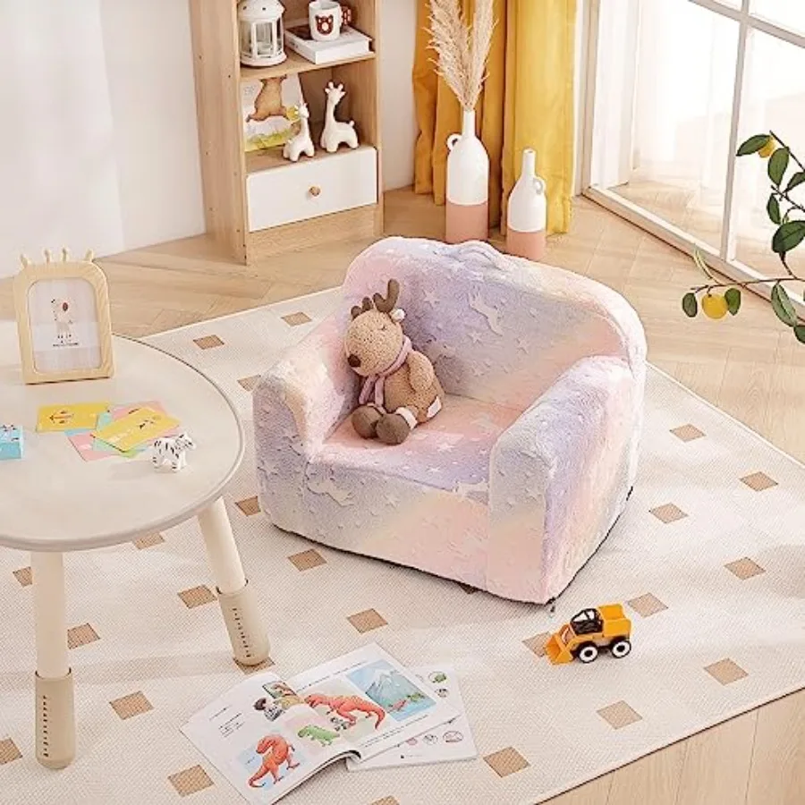 Divano leggero con maniglia per il trasporto e tasche laterali per bambini Sedia in schiuma con braccioli Ideale per leggere o suonare Porta