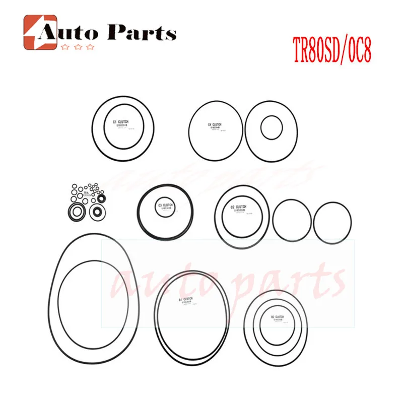 

Автомобильные аксессуары 0C8 TR80SD, комплект уплотнительных колец автоматической коробки передач для VW PORSCHE, комплект для ремонта коробки передач K185B TR80-SD