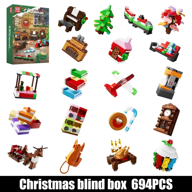 Schimmel König 10164 10165 Weihnachten Baustein Moc der Weihnachten Advents kalender Modell Montage Ziegel Spielzeug Kinder Weihnachts geschenke