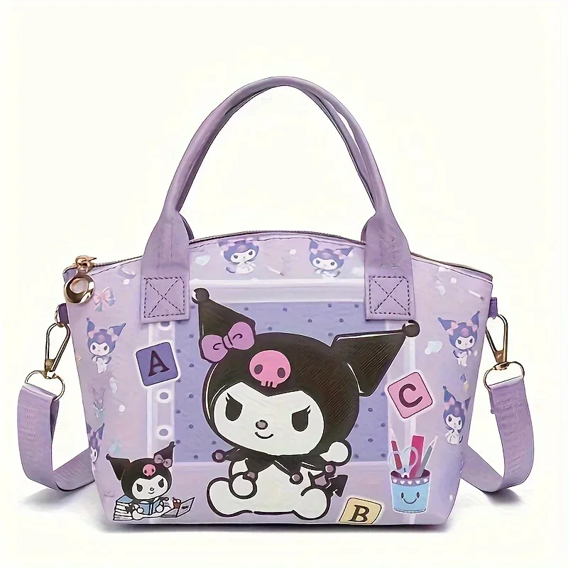 

Hello Kitty Handbag Girl Anime Cinnamoroll Cartoon Kuromi Shopping Crossbody Bag Large Capacity Outing Light Storage Bag