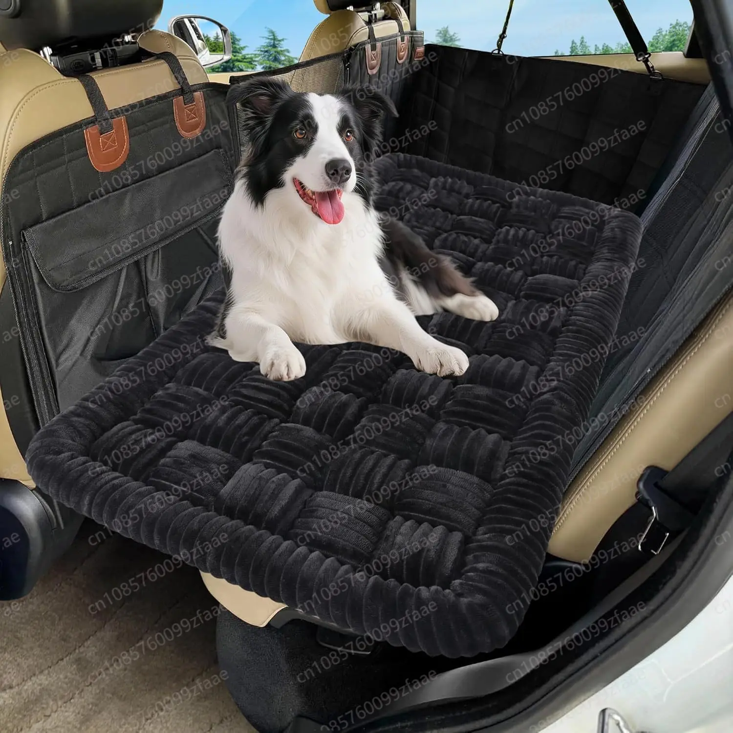 

Plush car cushion pet thickened seat cushion car rear seat plaid dog bed