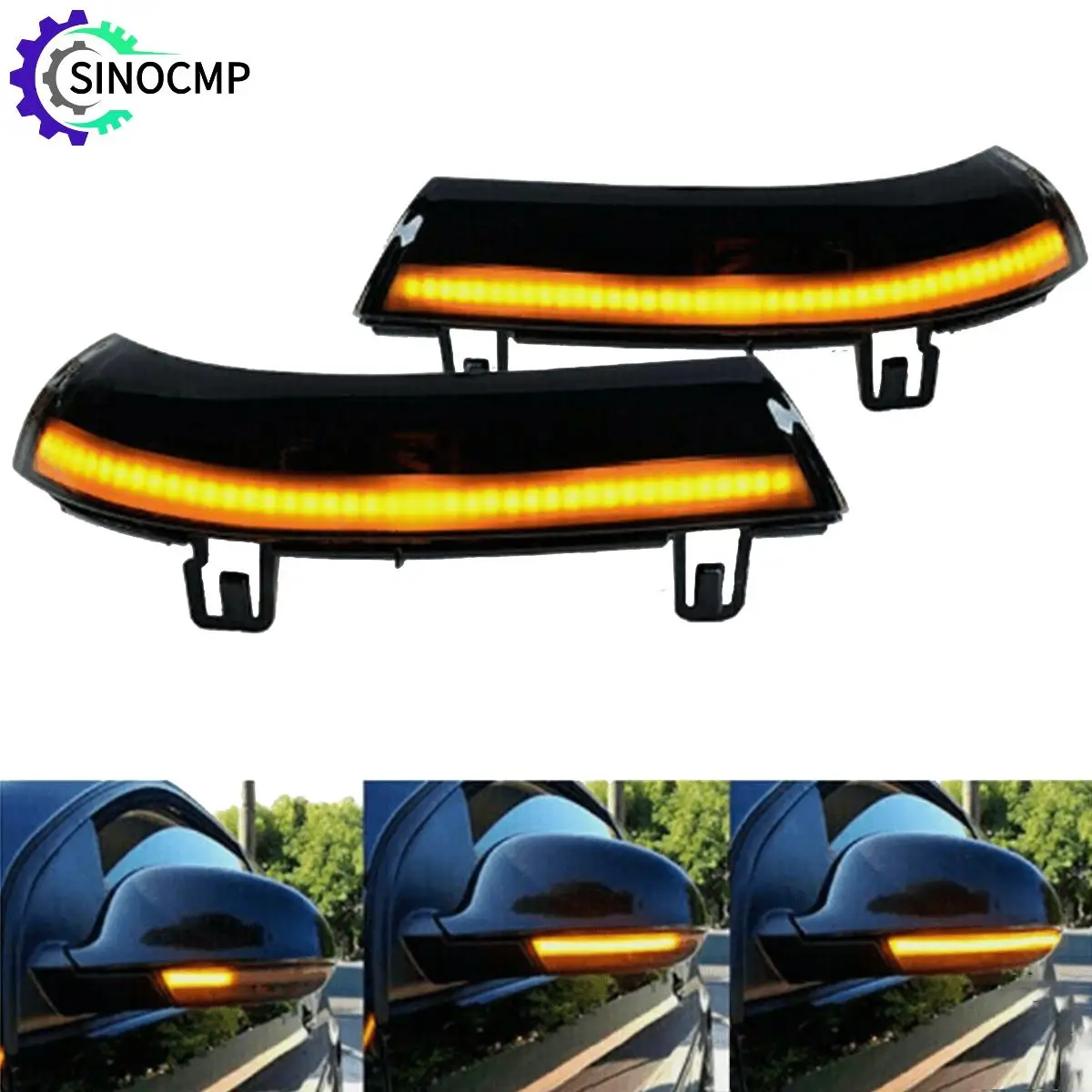 2 قطعة مرآة ديناميكية LED بدوره إشارة مؤشر ضوئي لشركة فولكس فاجن جولف 5 جيتا MK5 باسات B6 EOS شاران سكودا سوبيرب B5 الوامض الديناميكي #2