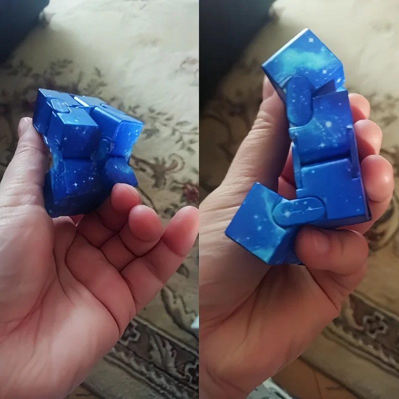 Infinity Cube Flip ADHD Anxiety Toy Fingertip Game Puzzle Antistress Magic Finger Fidget Autism Hand Gift for Children